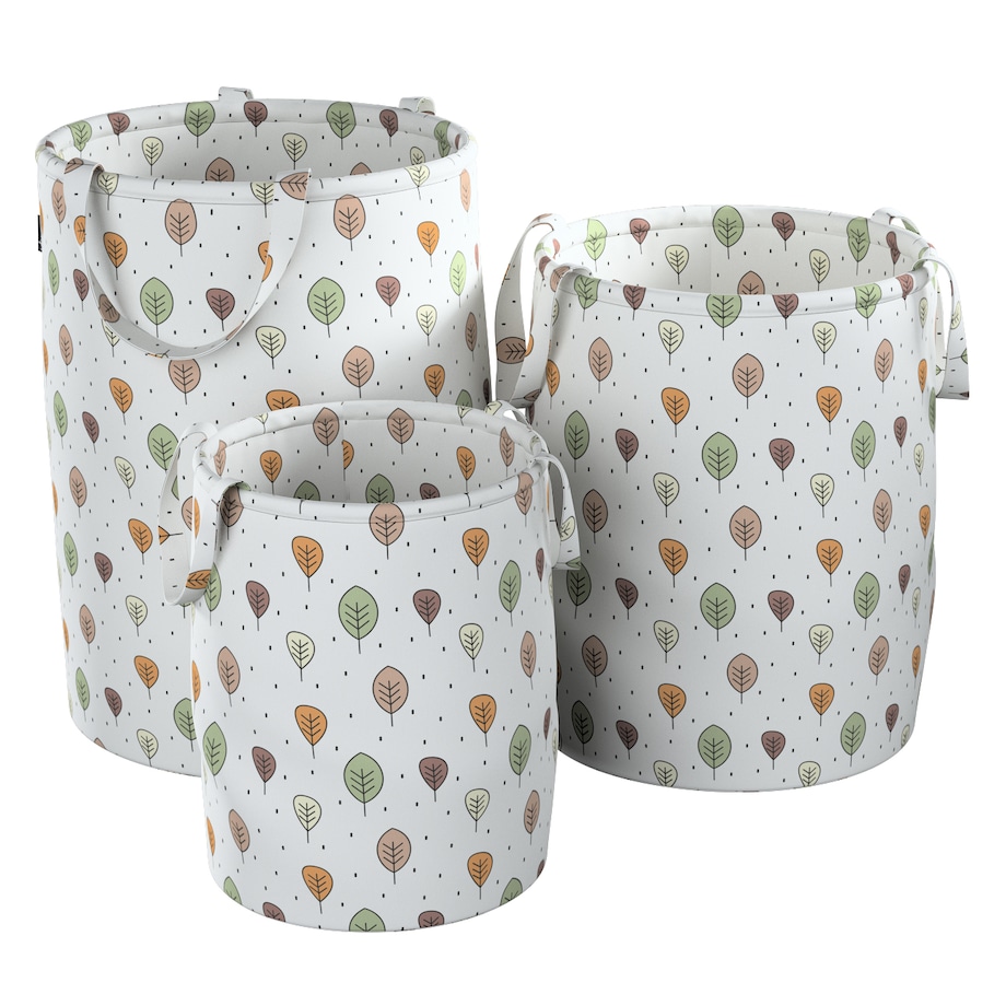 Kosz na zabawki Tobi, ecru-brązowy, 40x50cm, Magic Collection