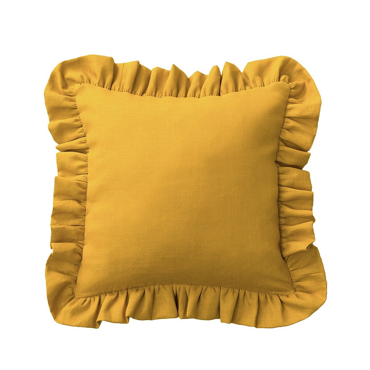 Poszewka Paula z falbaną 45x45 miodowy