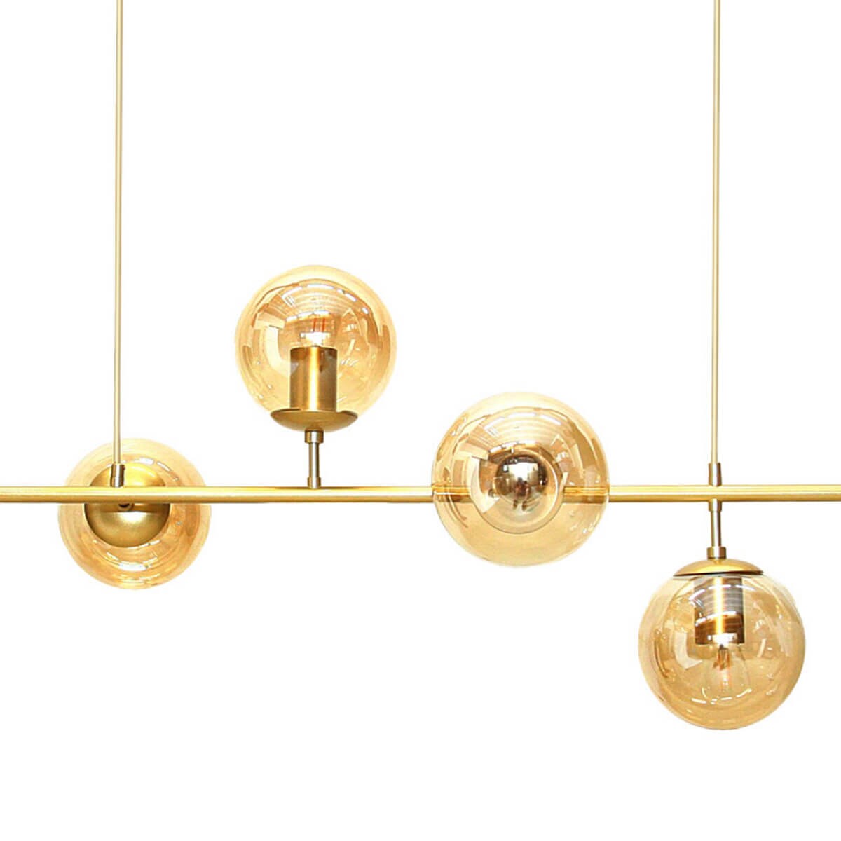 Lampa sufitowa molekuły 439 Domeno LED wielopunktowa złota