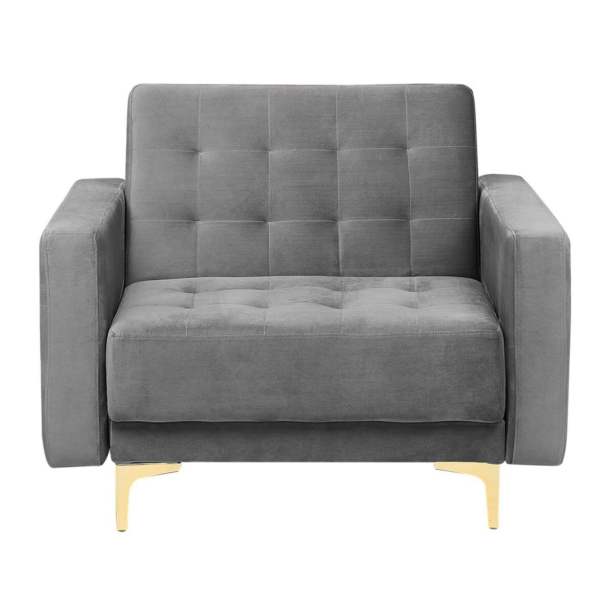 Komplet wypoczynkowy ABERDEEN Welur Szary dla 5 osób