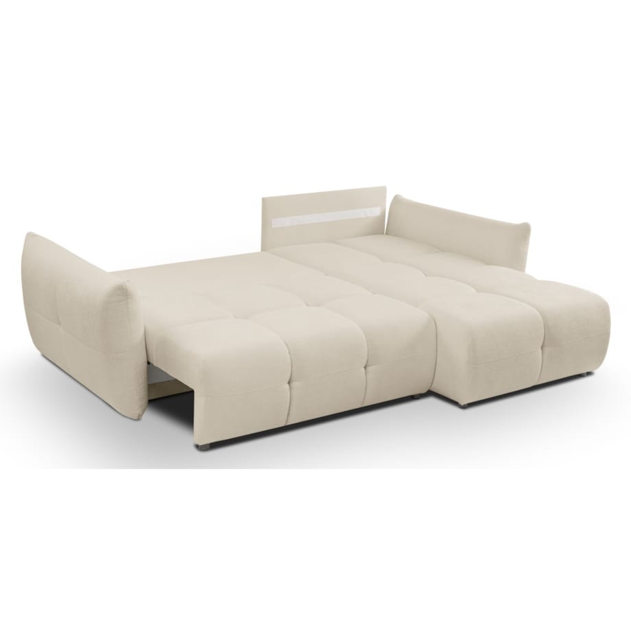 Narożnik z funkcją spania do salonu BOSE, prawostronny, ecru