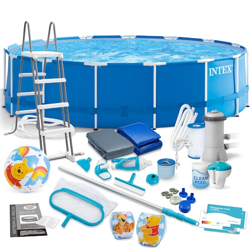 Basen ogrodowy stelażowy Intex 457x122 zestaw 21w1