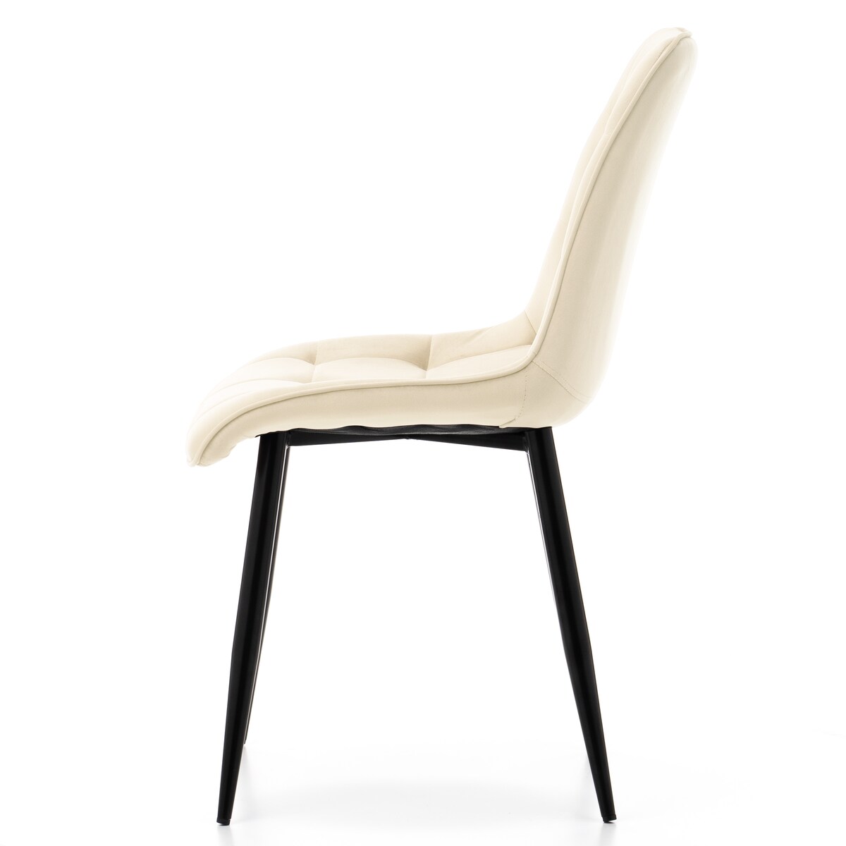 Krzesło tapicerowane welurowe CHIC velvet jasnobeżowy do salonu jadalni