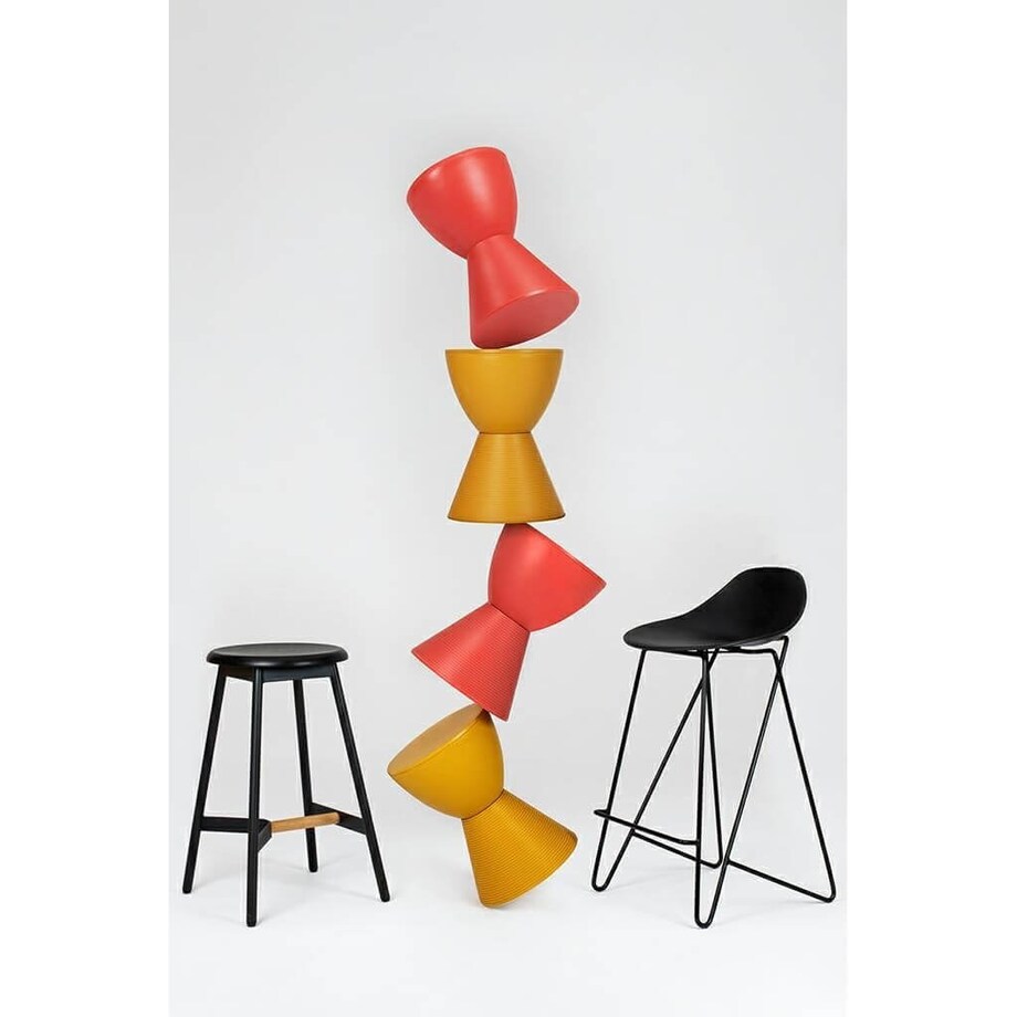 Koralowy taboret Tamburo nowoczesny stołek do kuchni, King Home