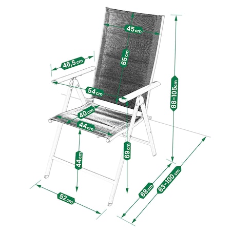 2 x Krzesło ogrodowe SKŁADANE tarasowe