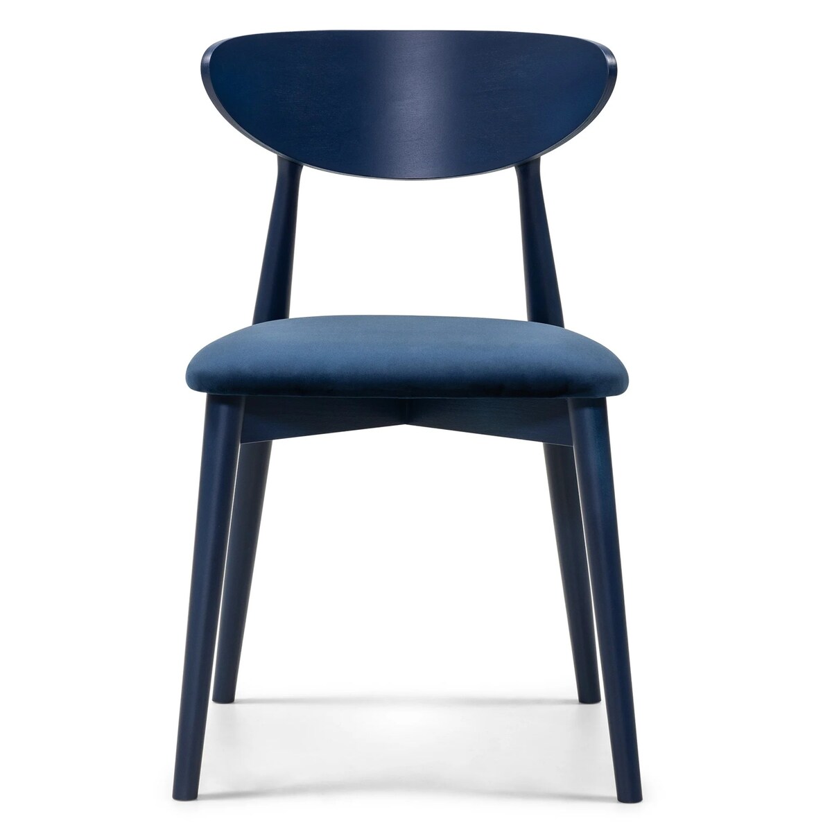 Krzesło drewniane do jadalni 80x45x45 cm niebieskie OLBIA-IV