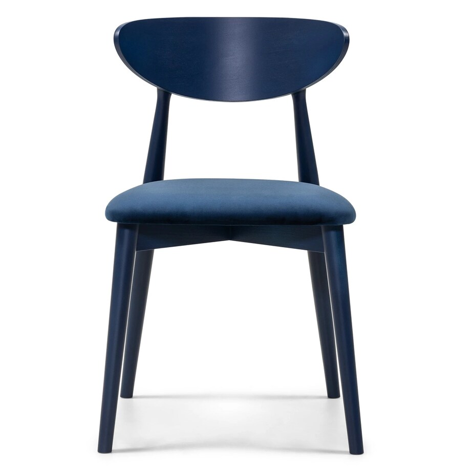 Krzesło drewniane do jadalni 80x45x45 cm niebieskie OLBIA-IV