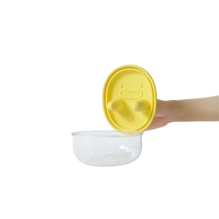 MONCHI FINGER SNACK BOWL innowacyjny pojemnik na przekąski, Butter Yellow