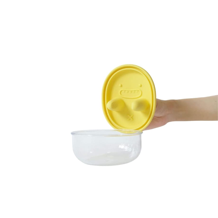 MONCHI FINGER SNACK BOWL innowacyjny pojemnik na przekąski, Butter Yellow
