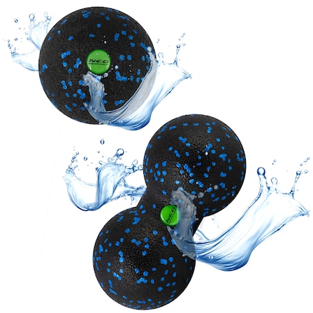 Zestaw roller piłka do masażu podwójna gładka Neo-Sport