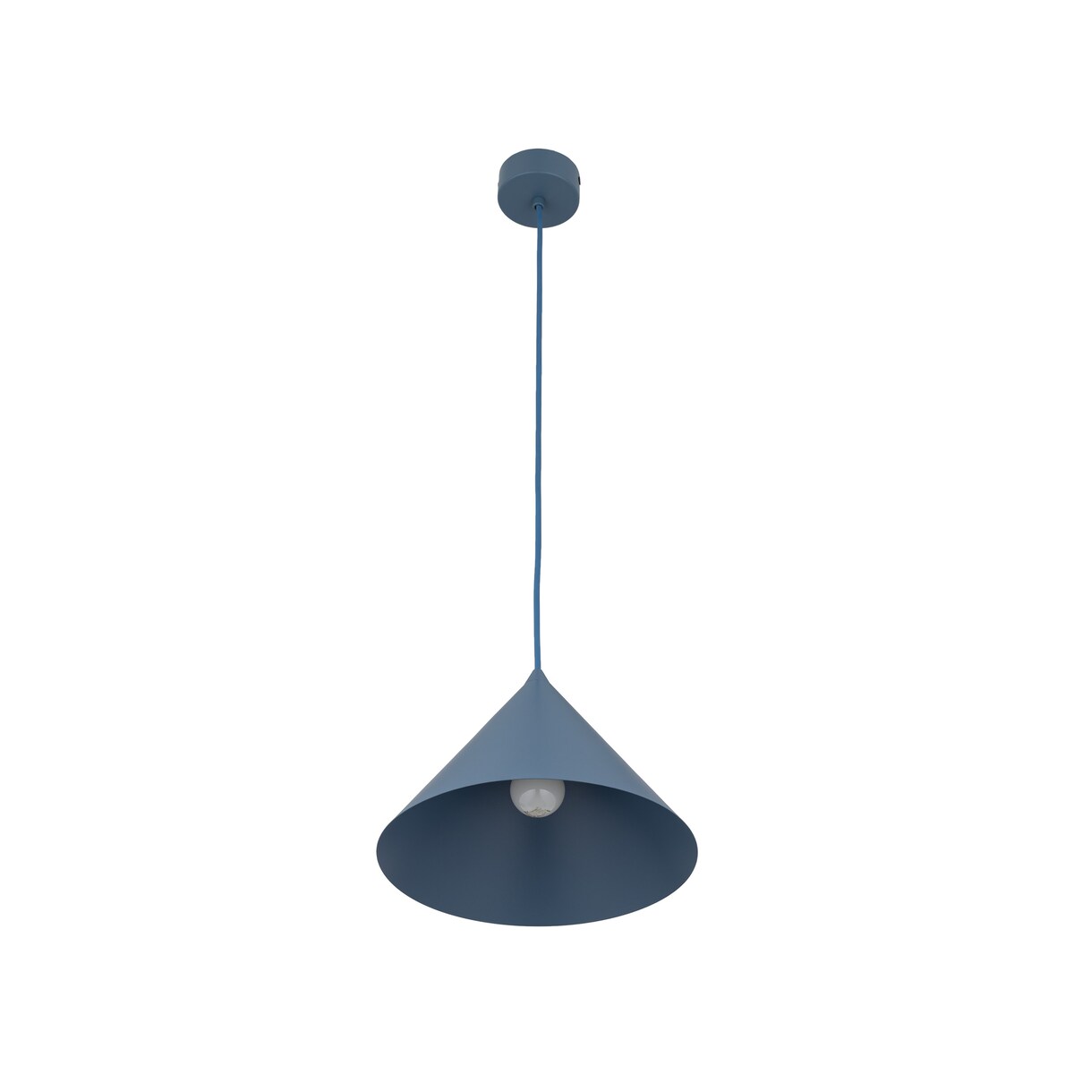 Lampa wisząca TK Lighting CONO M NAVY 11414 granatowa loft E27 regulowana wysokość 155 cm stalowa do salonu kuchni