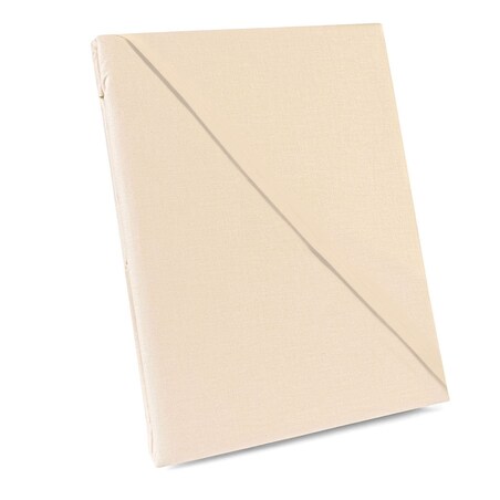 Prześcieradło bawełniane bez gumki 160x200 + dodatkowe 5cm po bokach jasno beżowe