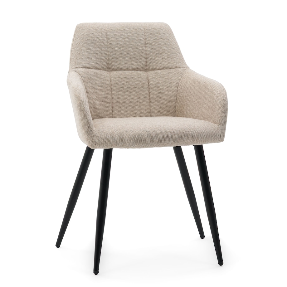 Krzesło tapicerowane nowoczesne NORDI beżowe do salonu biura