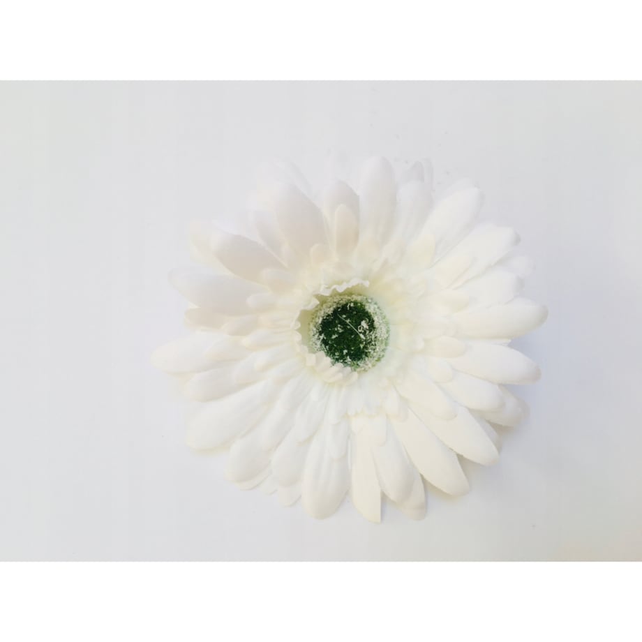 KWIAT SZTUCZNY 6 szt główka BIAŁY do stroika wiązanki kompozycji GERBERA