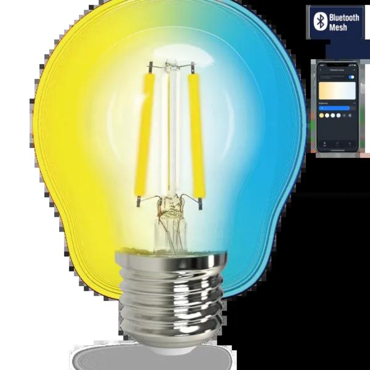inteligentna żarówka bluetooth mesh g45 4.5w cct