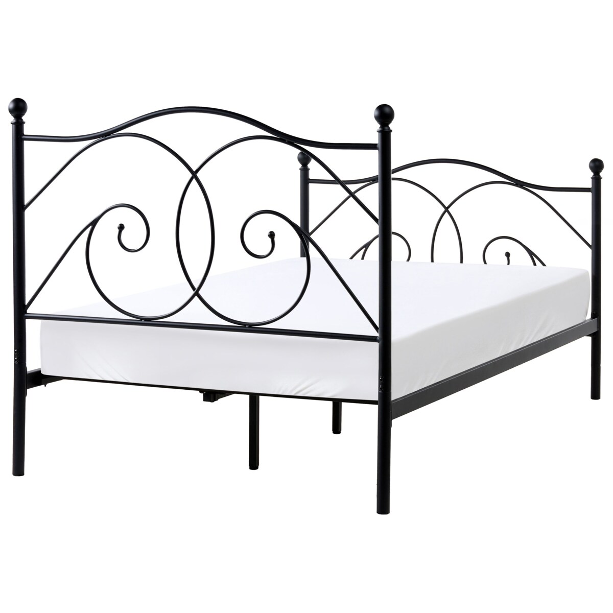 Łóżko Metal DINARD 120 x 200 cm Czarny