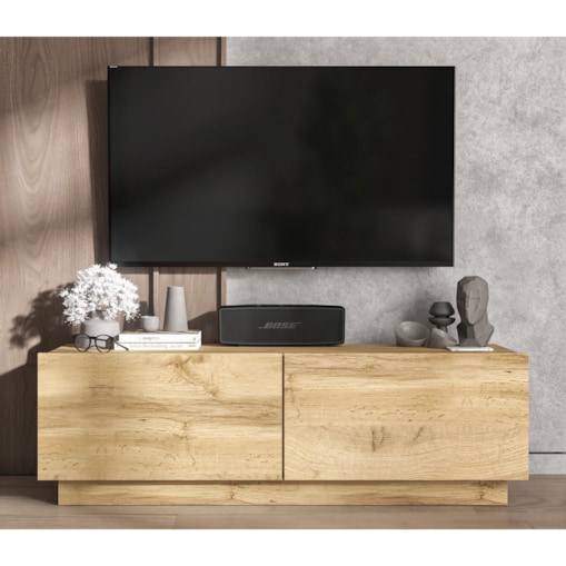 Szafka RTV Komoda Loft Industrialna stojąca / wisząca Dąb Artisan Mat 120 cm