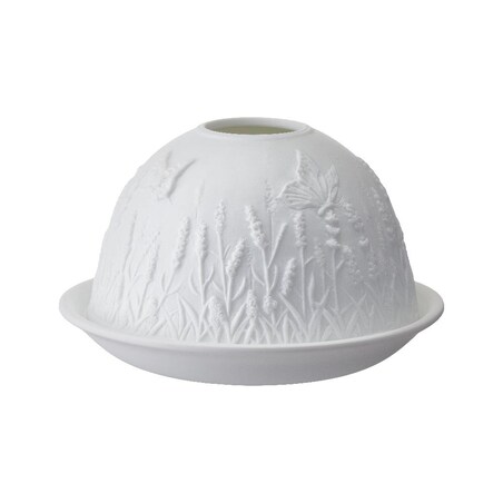 VILLA ITALIA Lampion porcelanowy na tealight z wkładem LED 7,5 cm LAWENDA