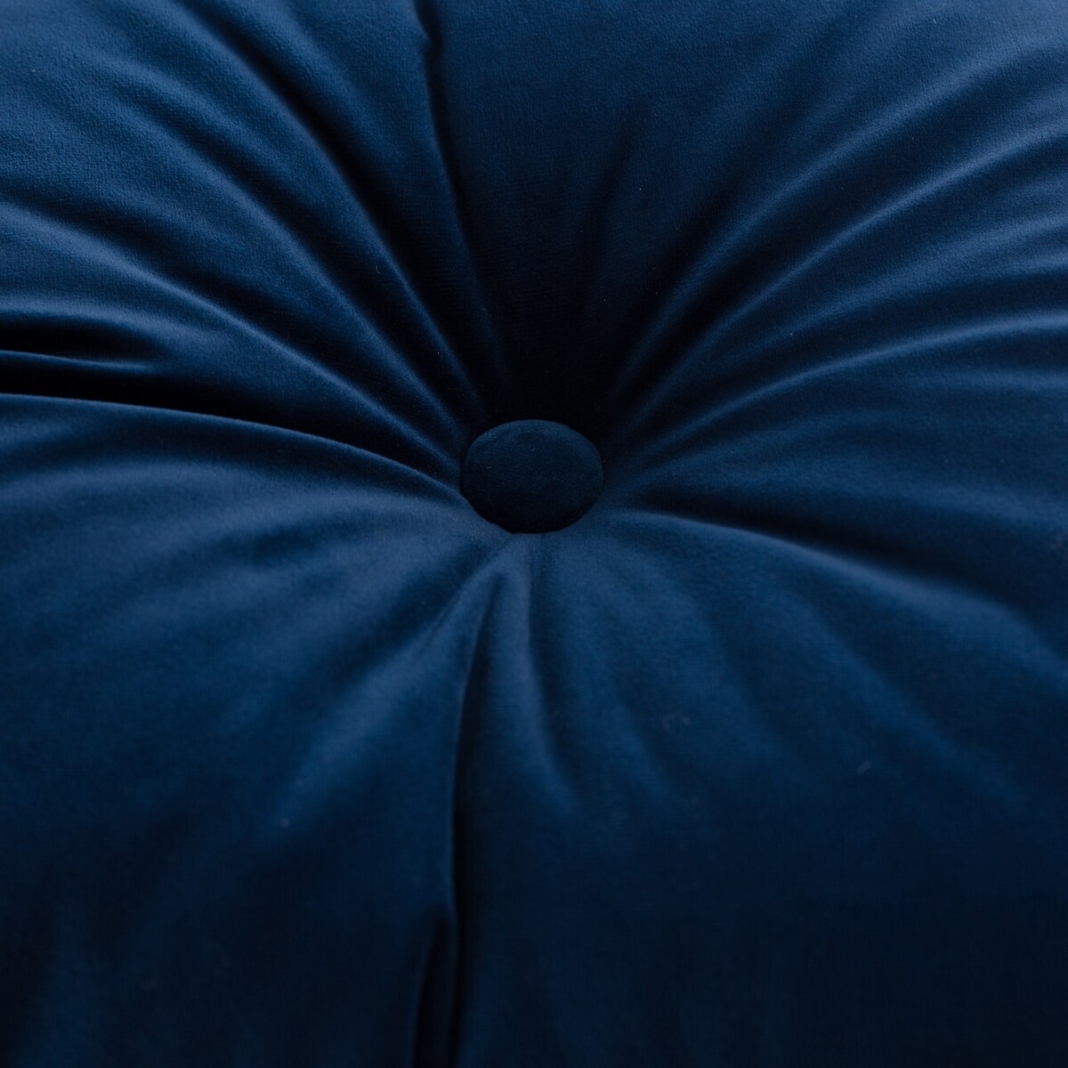 Poduszka kwadratowa Velvet z guzikiem, granat, 37 x 37cm, Christmas