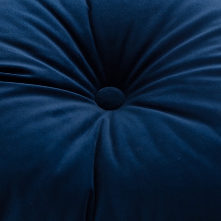 Poduszka kwadratowa Velvet z guzikiem, granat, 37 x 37cm, Christmas