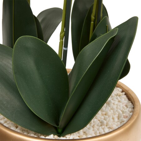 Sztuczny storczyk w złotej doniczce SANAE, wys. 65 cm