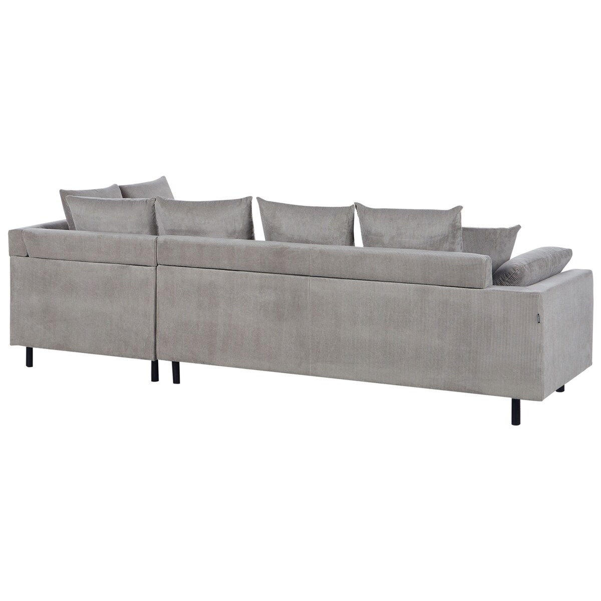 Narożnik LUNNER Jasnoszary dla 4 osób Lewostronny