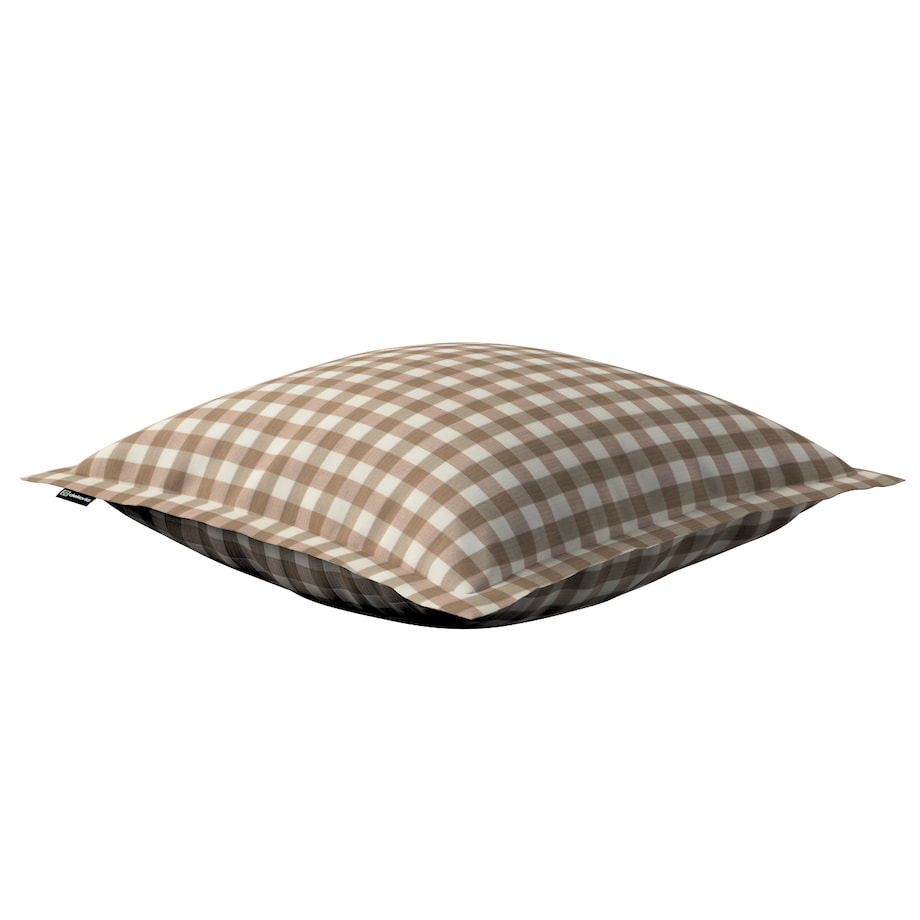 Poszewka Mona na poduszkę 45x45 beżowo-biała kratka (1,5x1,5cm)