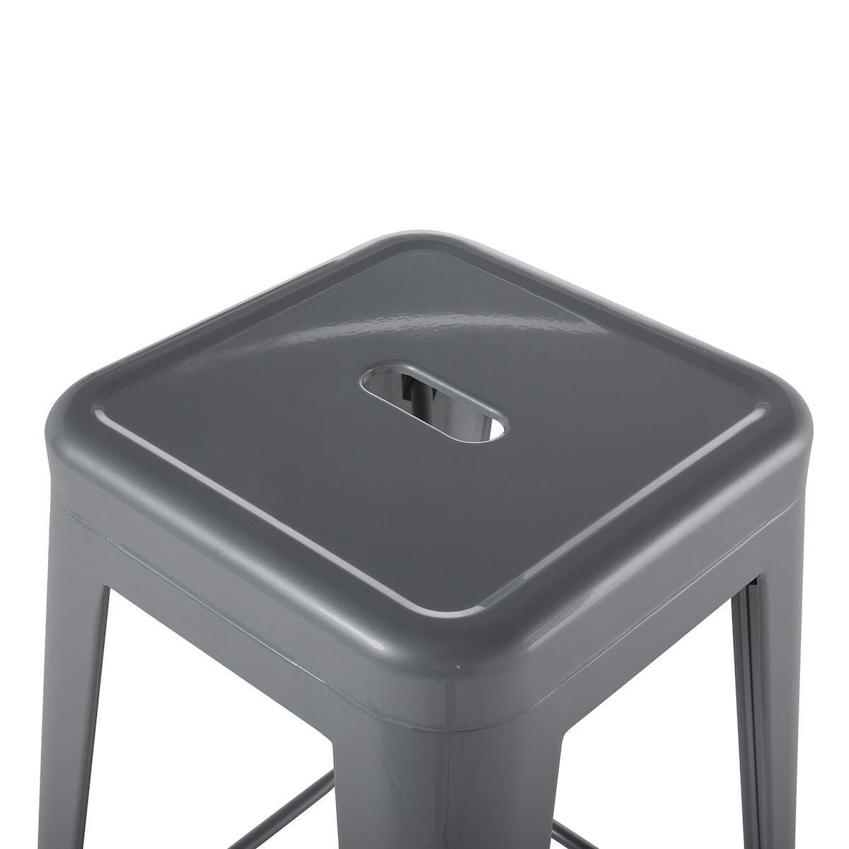 Zestaw 2 hokerów barowych CABRILLO Metal Szary