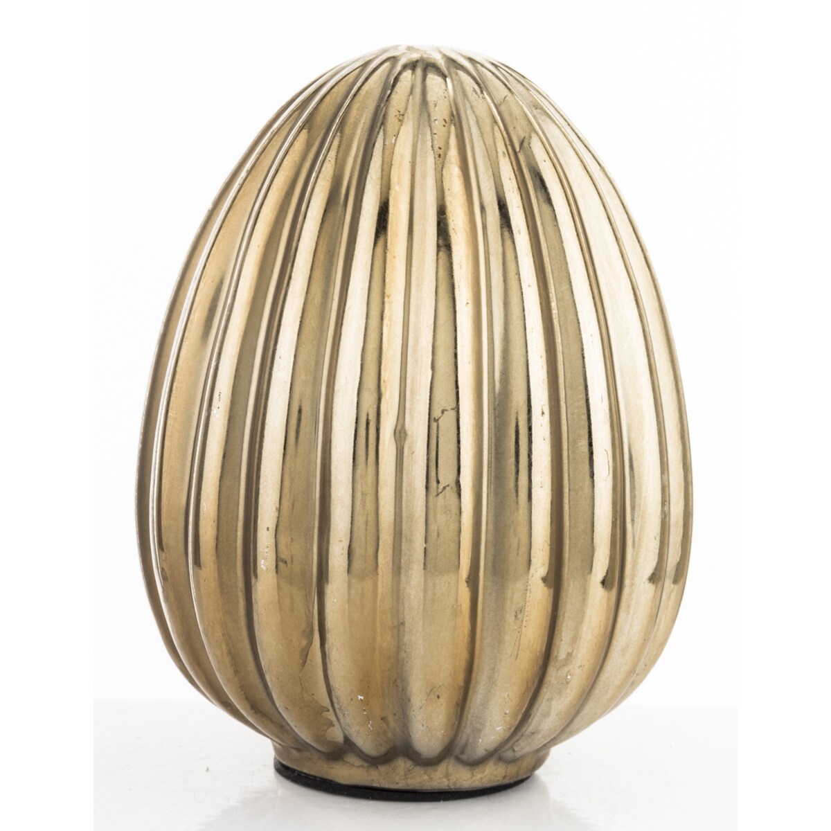 Dekoracja - złote jajko 16x10x10 cm ceramiczne TATIM