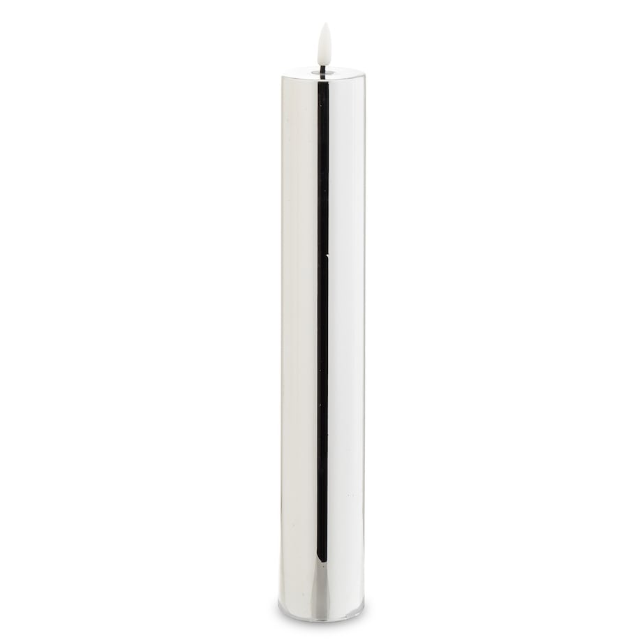 Świeca LED z tworzywa sztucznego 34x5x5 cm LYS-4 srebrna
