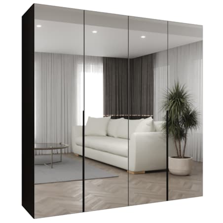 Szafa uchylna otwierana ALICANTE 3 200 wys. 202 cm Czarny + u. Czarny