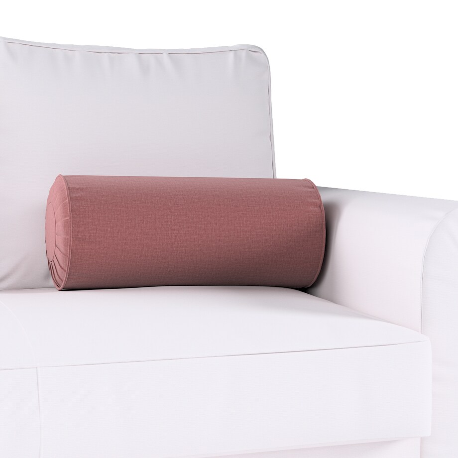 Poduszka wałek z zakładkami, jasna śliwka - welwet, Ø20 x 50 cm, Ingrid