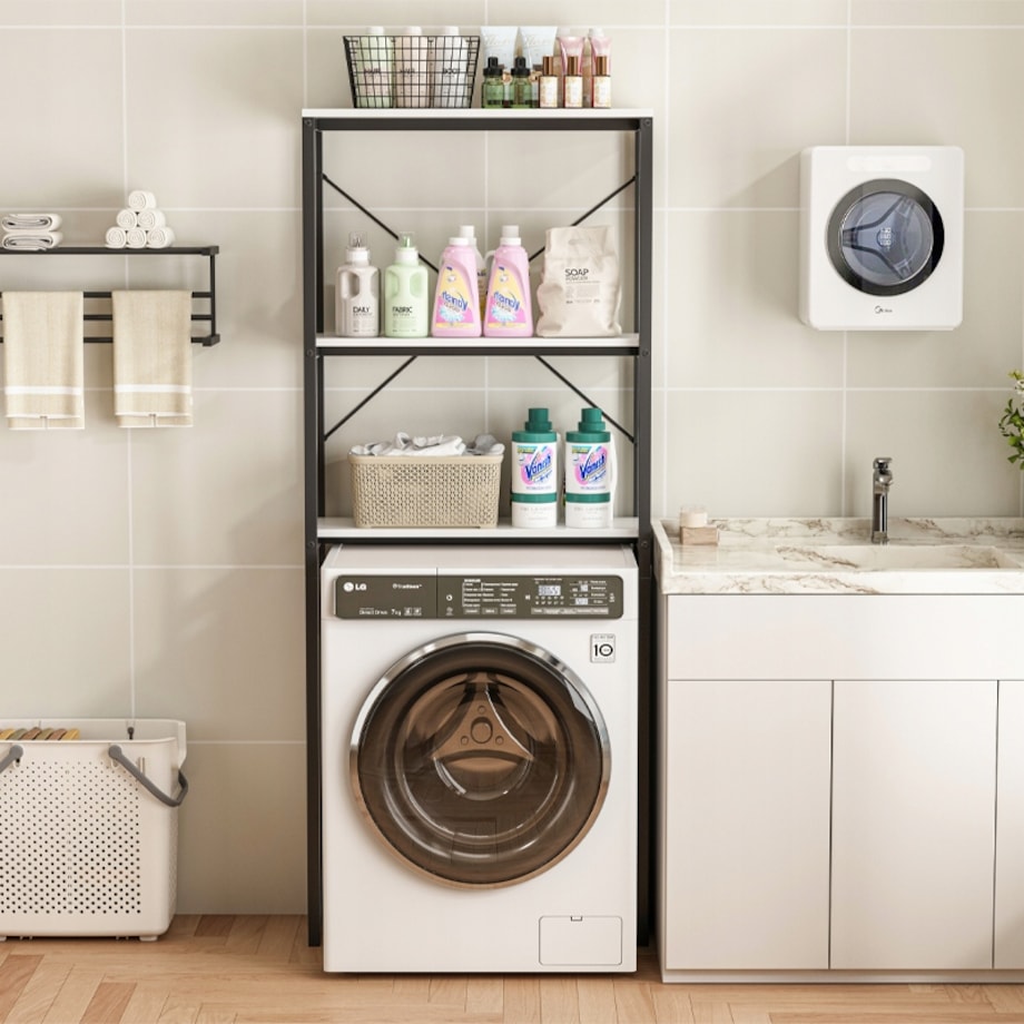 Regał Szafka Łazienkowa Nad Toaletę Pralkę Loft Industrialny Półki 160 Cm