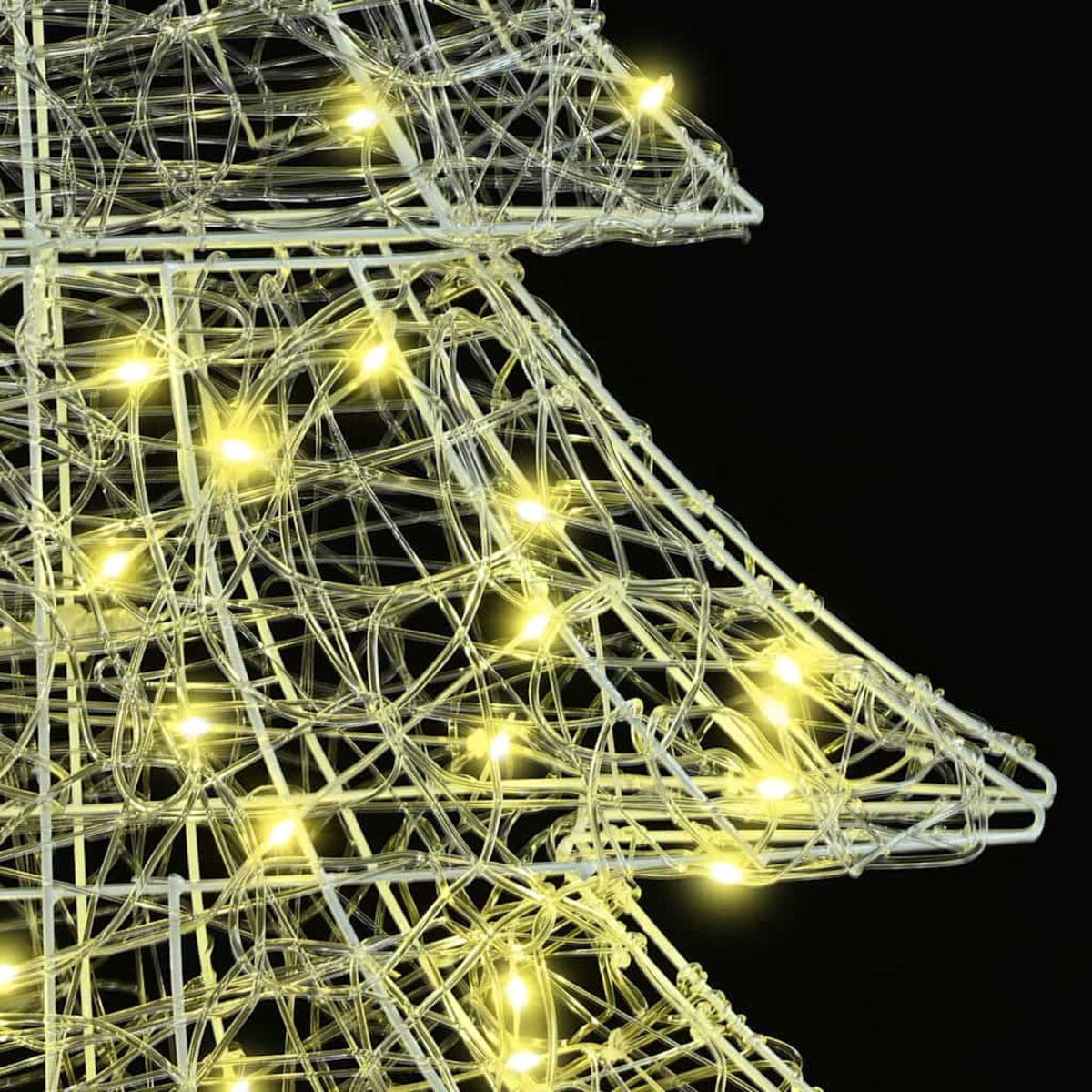 vidaXL Choinka z 160 diodami LED Ciepła biel 150 cm Akryl