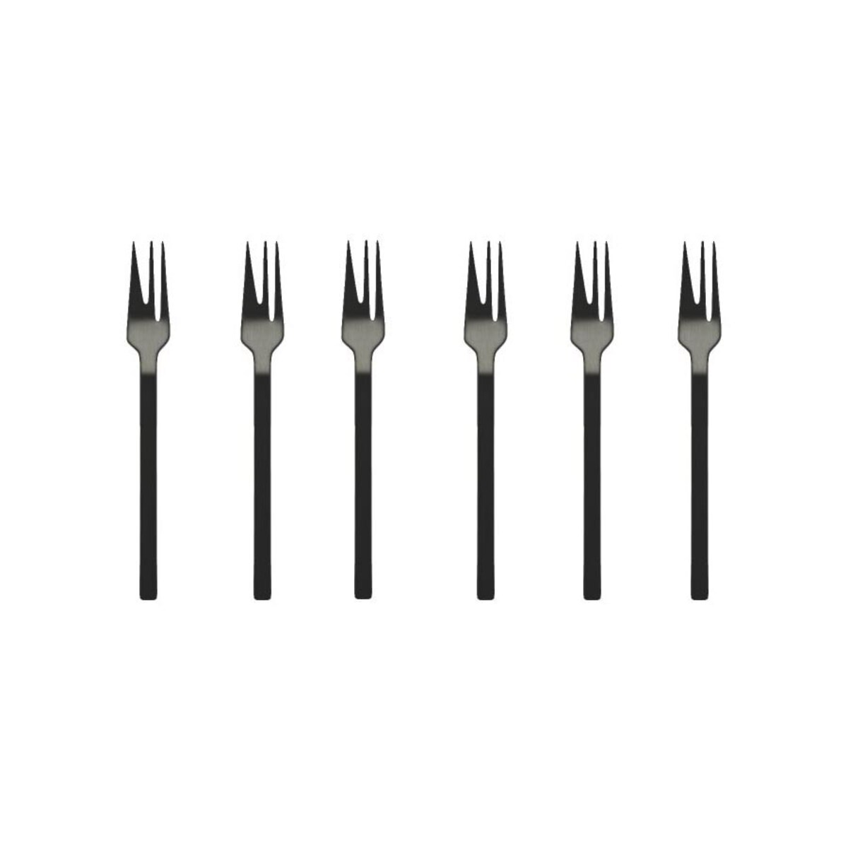 Zestaw 6 widelczyków do ciasta Oro Nero Stile by Pininfarina, Mepra