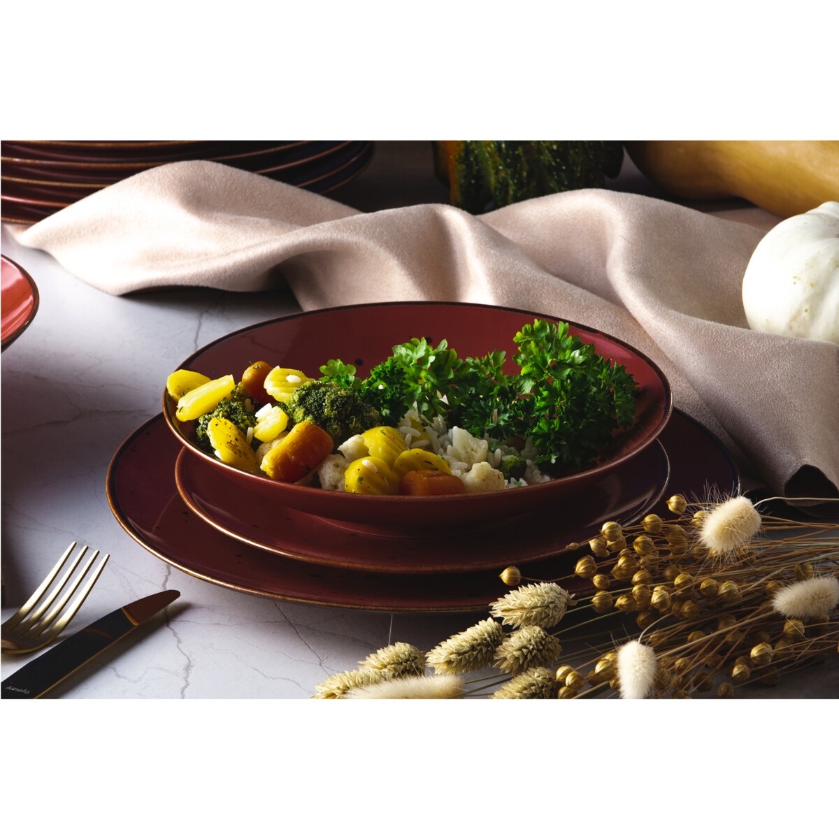 Konsimo ALUMINA Serwis obiadowy 6os. (18el.)