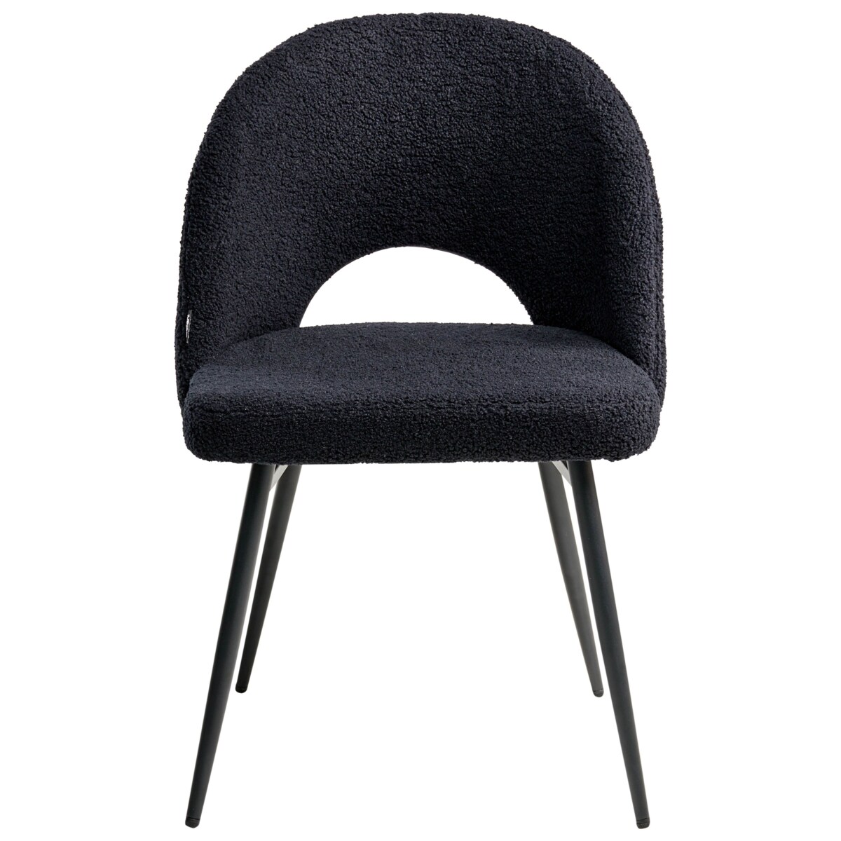 Zestaw 2 krzeseł do jadalni ONAGA Boucle Czarny