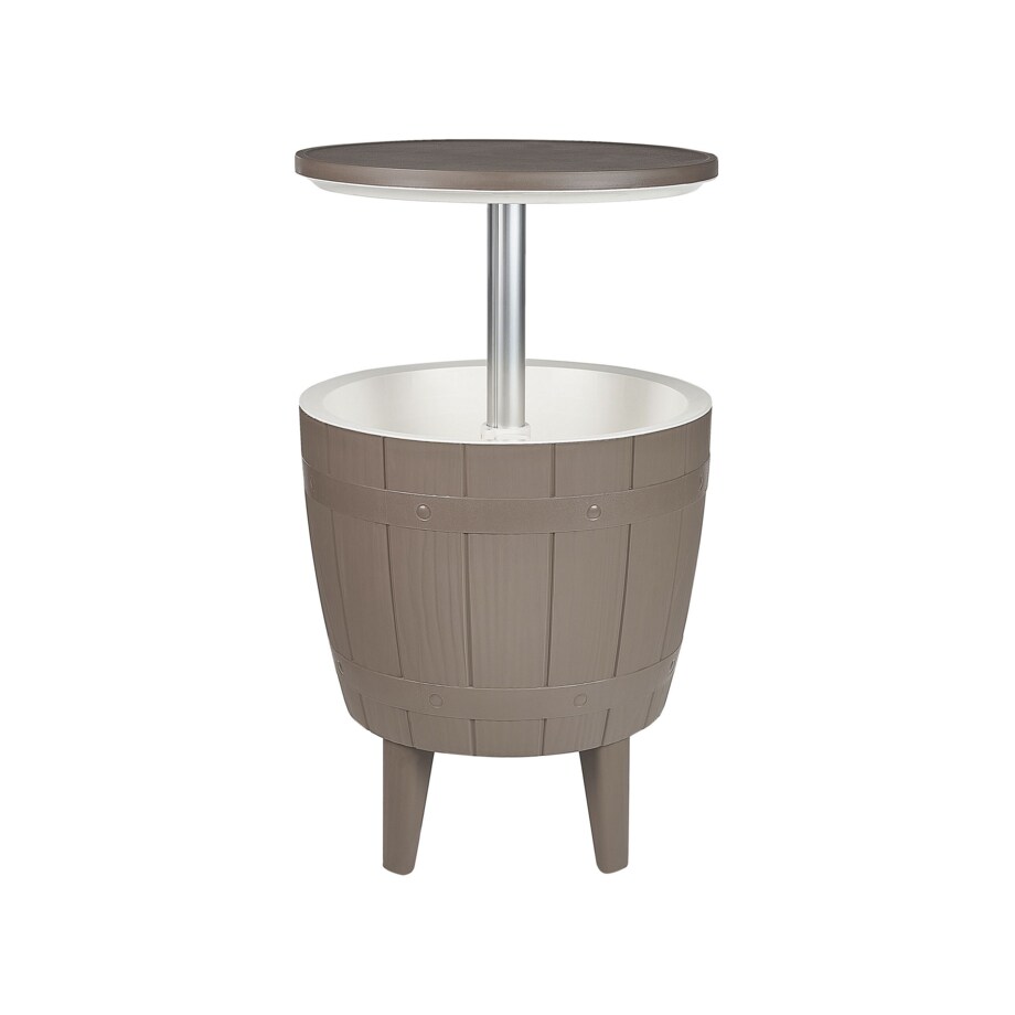 Okrągły stolik/ barek ogrodowy z funkcją chłodzenia ⌀ 48 cm beżowoszary SILG