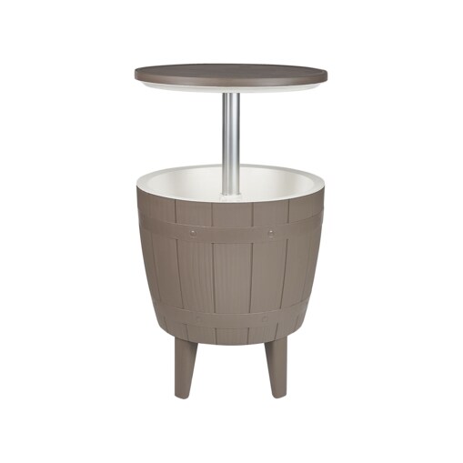 Okrągły stolik/ barek ogrodowy z funkcją chłodzenia ⌀ 48 cm beżowoszary SILG