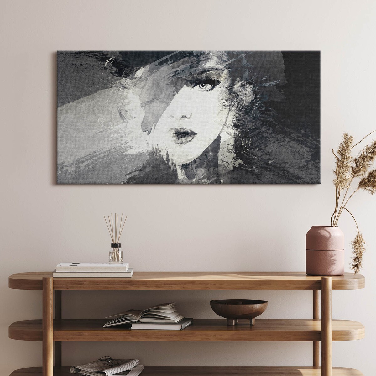 Obraz na płótnie Kobieta w stylu akwarelowym, 100x50 cm