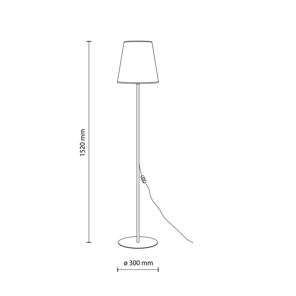Lampa Podłogowa ELIZABETH Beżowa Lniany Klosz TK Lighting