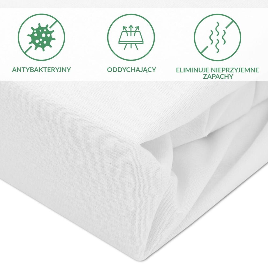 Prześcieradło ochronne wodoodporne z gumką 2w1, rozmiar 70x140 SMARTCEL kolor biały