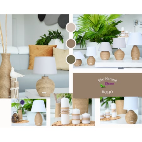 Wazon MARZENA w stylu BOHO jutowy do suszonej trawy i kwiatów * pleciony sznurek jutowy naturalny do trawy pampasowej kompozycji h 20 cm styl skandynawski