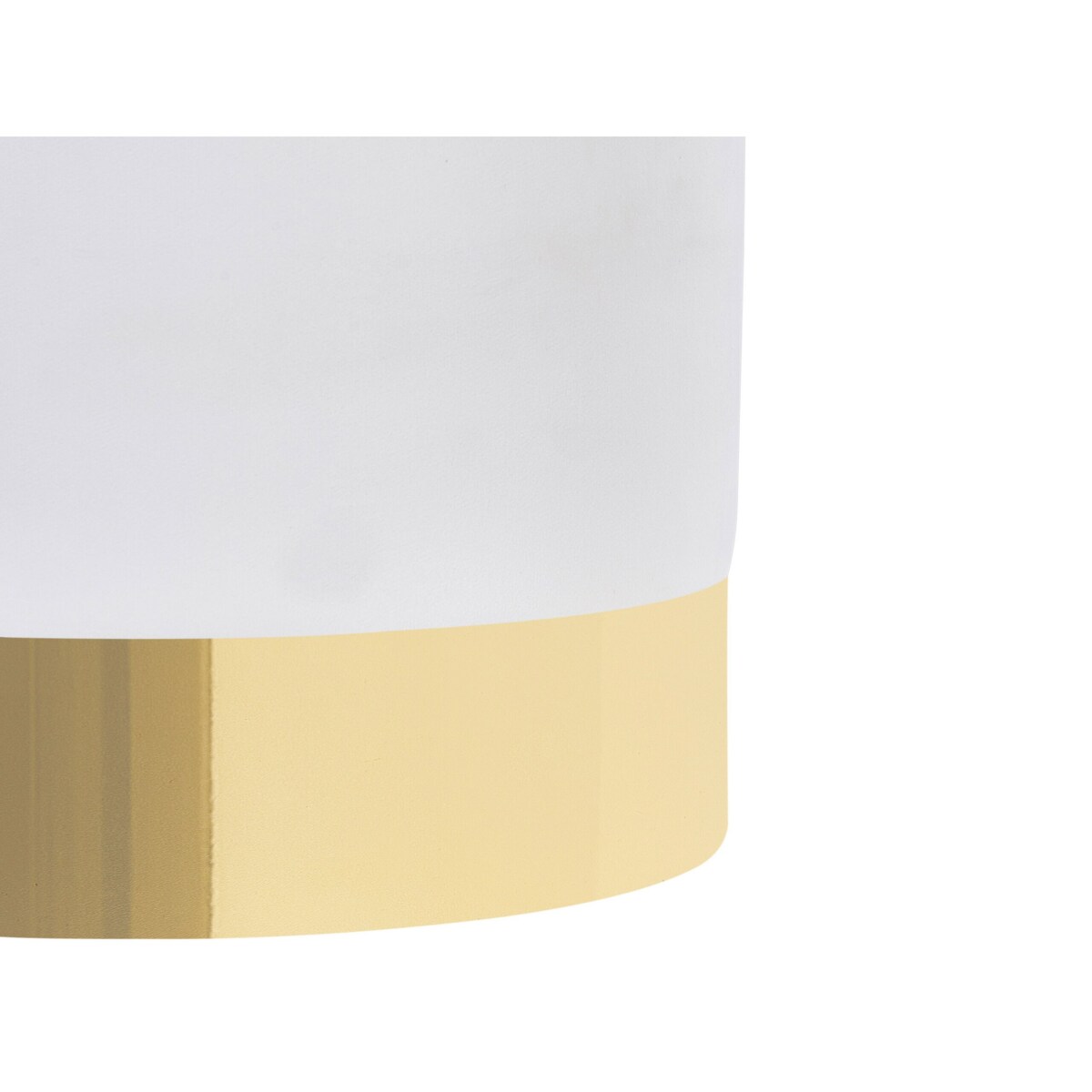 Puf welurowy ⌀ 39 cm biały SOPHIA