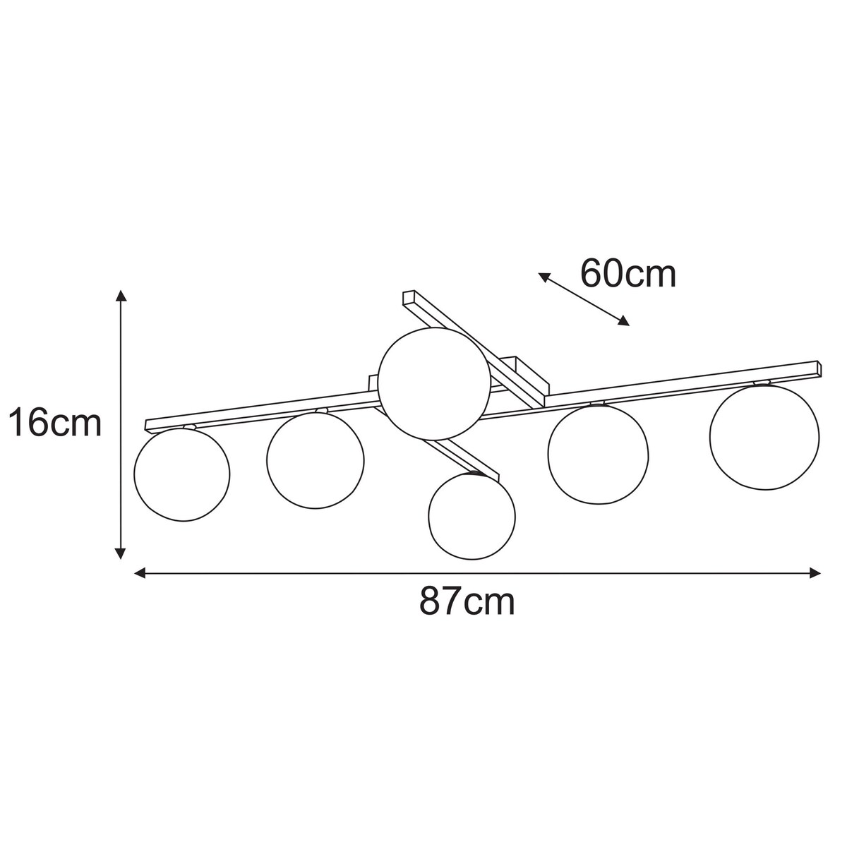 Lampa sufitowa K-5466 z serii PAXI