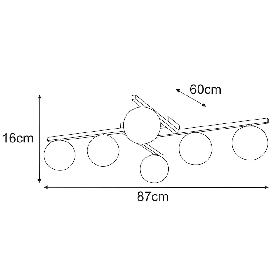 Lampa sufitowa K-5466 z serii PAXI