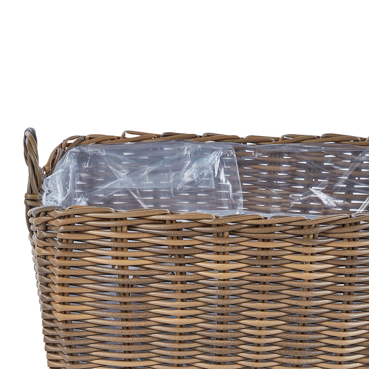 Zestaw 2 koszy na kwiaty ORMOS 53/59 cm Technorattan Brązowy