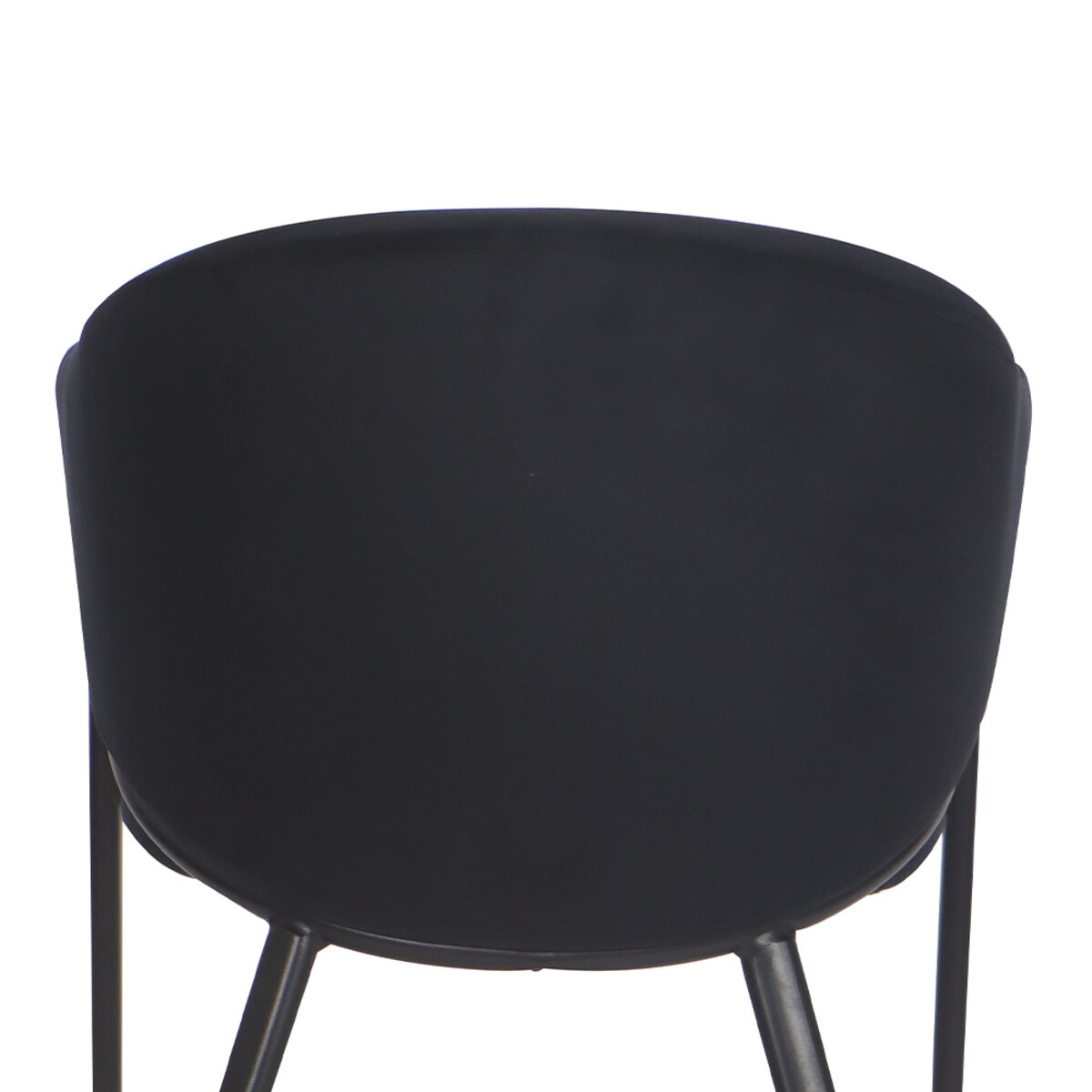 Krzesło tapicerowane do salonu welurowe GLAMOUR czarne