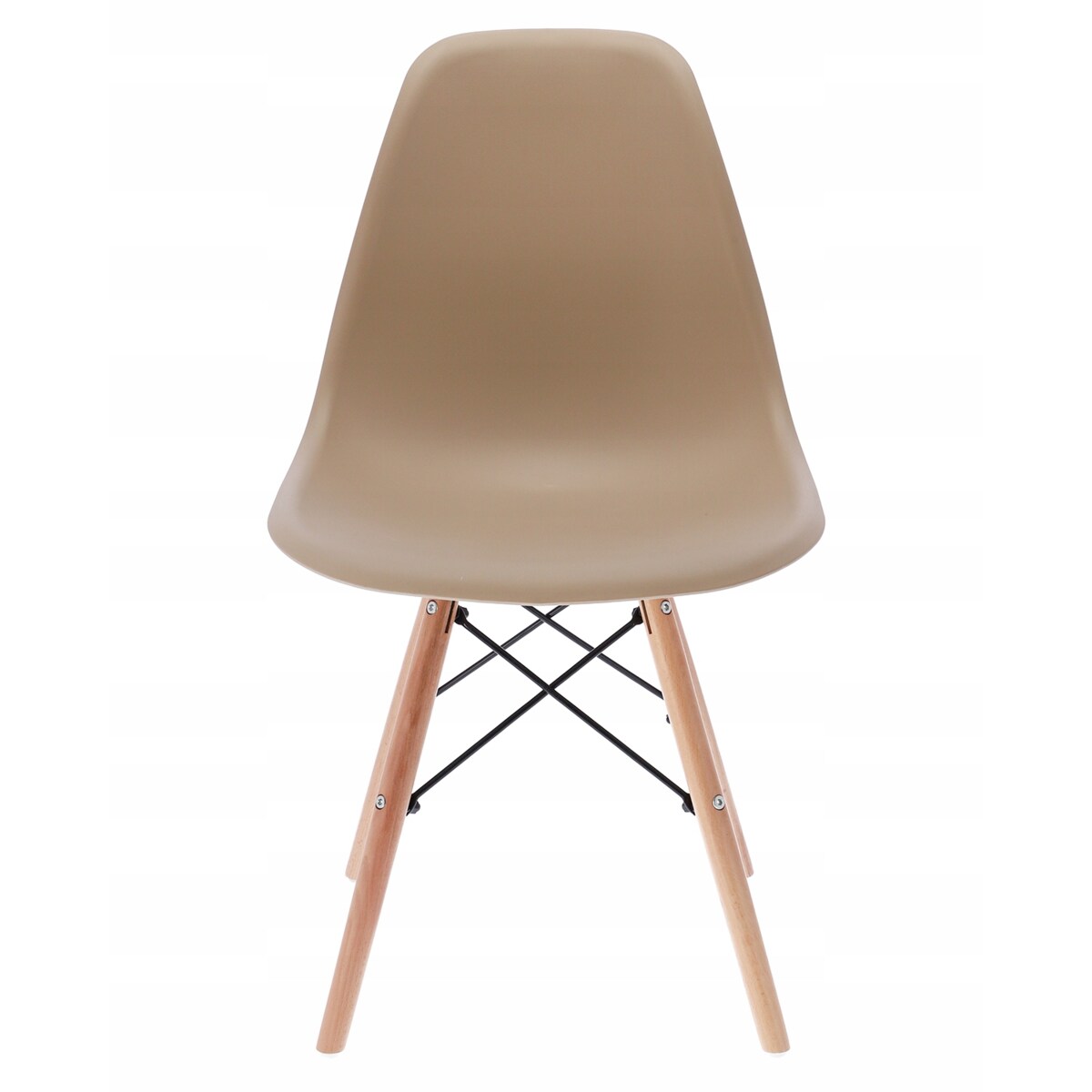 Krzesło skandynawskie wyprofilowane EVA beżowe