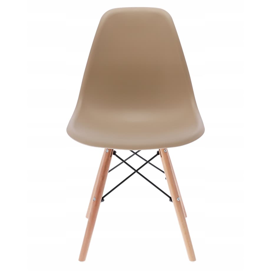 Krzesło skandynawskie wyprofilowane EVA beżowe